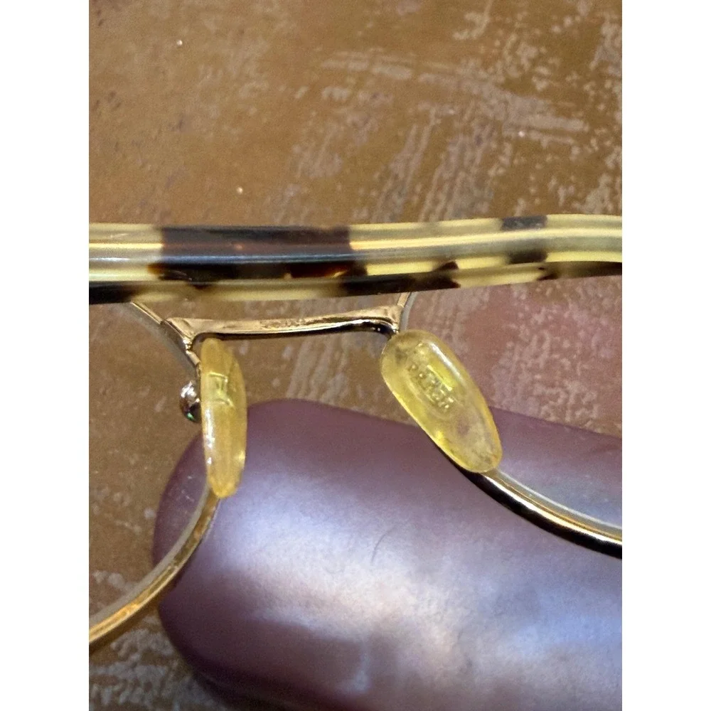 Prada VPR 52X Gold Round Eyeglasses Tortoise Shell Frames Italy 51-19-140